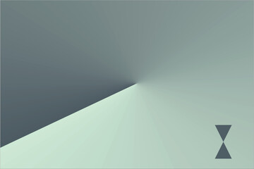 The background is a two-color combination of dark green and light green
