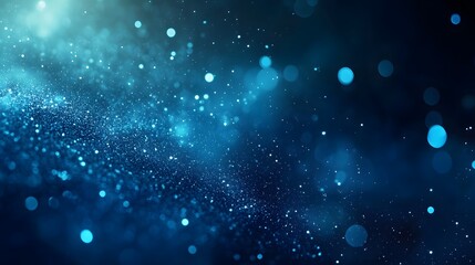 Dark blue and glow particle abstract background. 