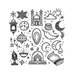 Mosque Hand Drawn Doodle Vector Design