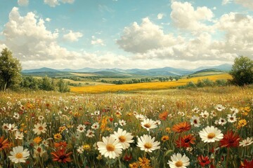 Sunny Day in the Wildflower Meadow
