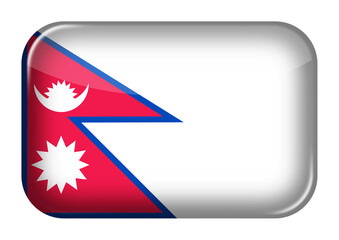 Nepal web icon rectangle button