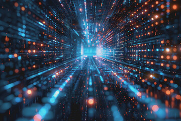 Fototapeta premium Abstract background for artificial intelligence data transfer encryption technology.