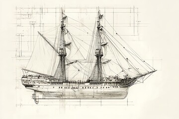Illustration of a ship in the world