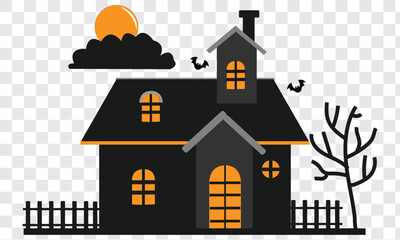 Haunted House Icon. Modern and editable haunted house icon. EPS 10.