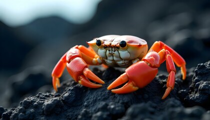 Sally Lightfoot Crab on Lava Rock in the Galapagos