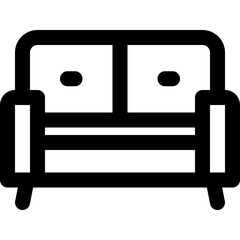sofa education furniture outline icons