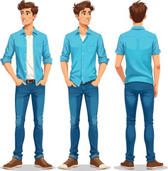 Obraz premium 2d men cartoon