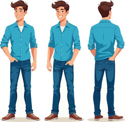 Obraz premium 2d men cartoon