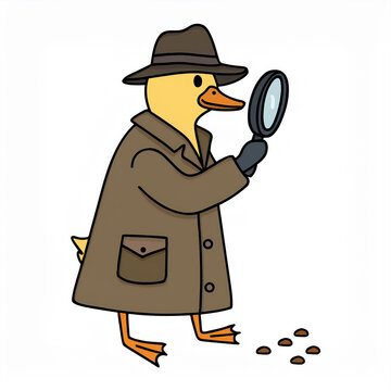recommend clip art: Detective Duck with Magnifying Glass