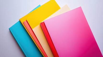 A playful arrangement of three oversized folders on a white background, emphasizing fun in educational settings