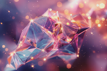 Geometric shapes intertwined to form a data-inspired abstract background.