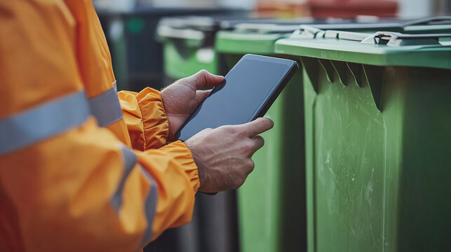 Waste Management App Interface Helping Users Track Recycling Habits and Sustainability Efforts
