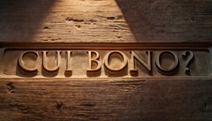 Cui Bono The Meaning Behind This Latin Phrase
