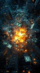 Explosion of cash in urban environment