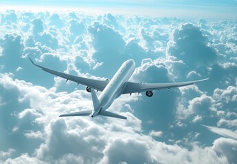 Airplane Above Clouds.