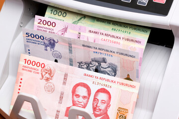 Burundian Franc in the counting machine