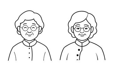 illustration of old woman