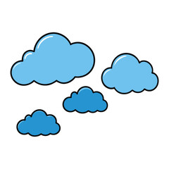 Clouds Icon Collection Vector illustration