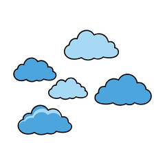 Clouds Icon Collection Vector illustration