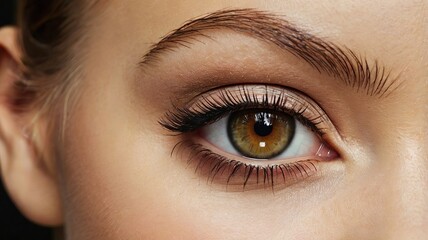 close up of a female eye
