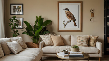 modern living room, ai generated