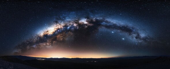 Fototapeta premium Milky Way Over Mountains.