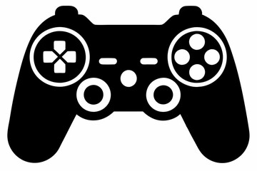 Gamepad icon. Game controller silhouette vector, Video game controller © Badhon