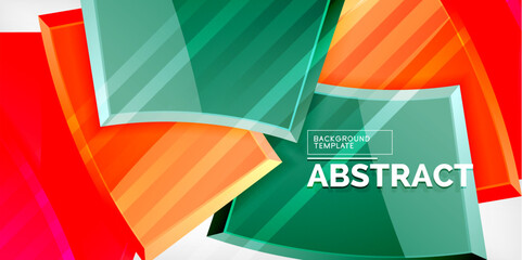 Vector abstract color geometric shapes. Illustration For Wallpaper, Banner, Background, Card, Book Illustration, landing page