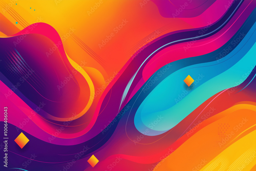 Poster modern abstract vector background with fluid shapes