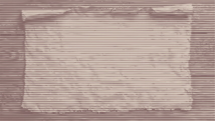 A blank sheet of paper with torn edges on a wooden table. Abstract halftone background. Retro engraving style, Vector illustration	