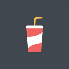 soda drink in flat vector design.