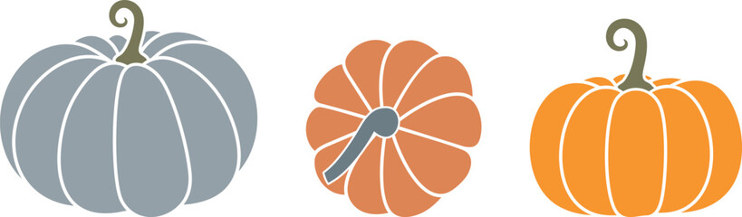 Pumpkin logo. Isolated pumpkin on white background