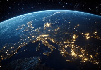 Fototapeta premium Europe Night Lights.