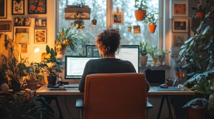 Productive Home Office Setup: Organized Workspace for Remote Work