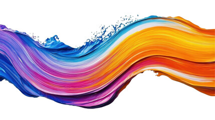 Obraz premium A vibrant swirl of colorful paint strokes creating an abstract design.