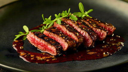 Gourmet Steak with Fresh Herbs and Rich Sauce