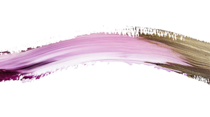 A smooth, abstract brushstroke in pink and brown tones on a black background.