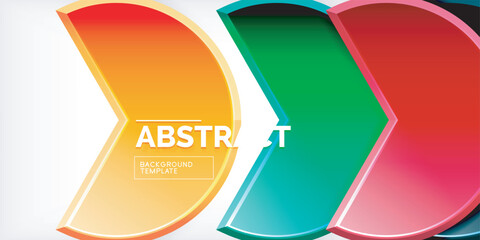 Trendy round shapes with triangular angle design element. Vector Illustration For Wallpaper, Banner, Background, Card, Book Illustration, landing page