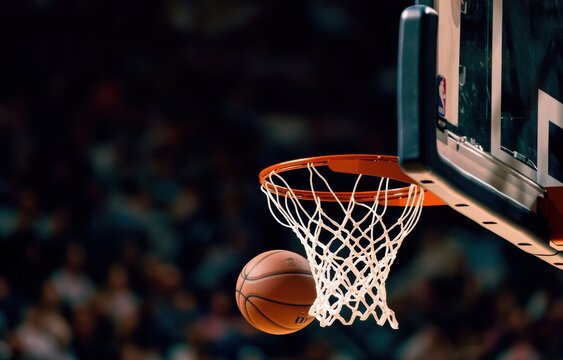 Basketball Hoop Close-Up.