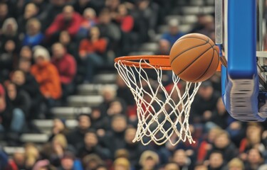 Fototapeta premium Basketball Hoop Close Up.