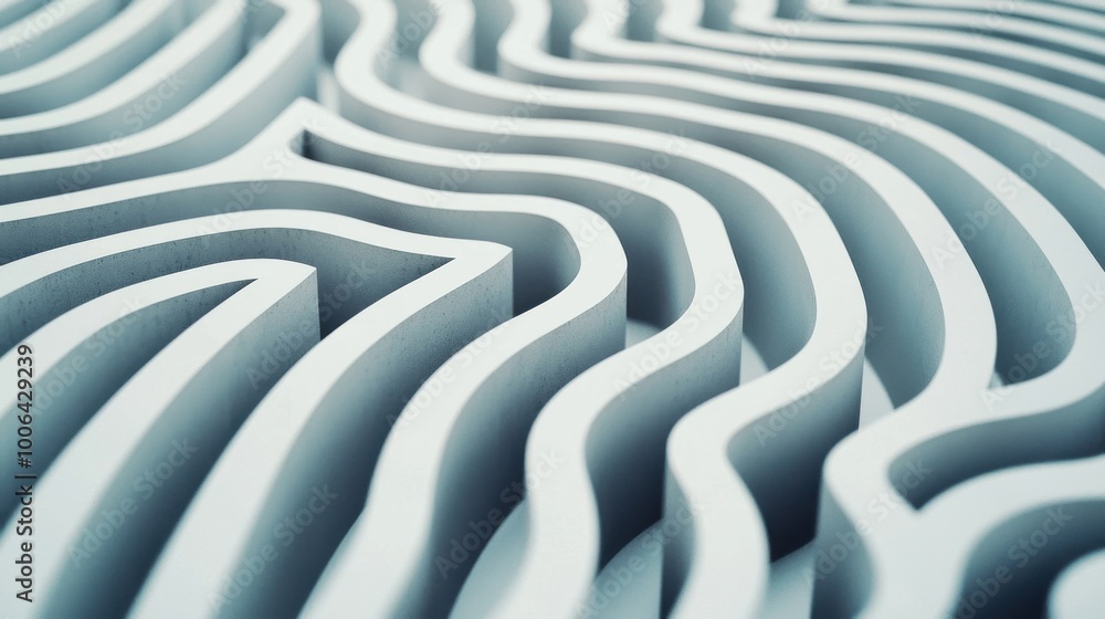 Aufkleber a maze-like structure with different paths converging at a single exit point, representing how indiv