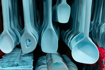Pattern made from cooking utensil set. Silicone kitchen