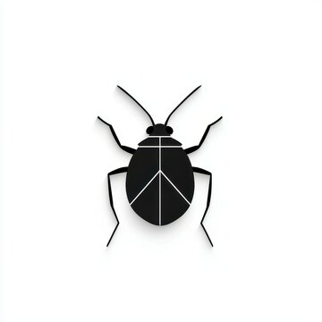 recommend clip art: Silhouette of a Stink Bug on White Background