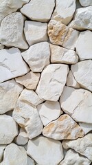 White stone wall texture, natural background