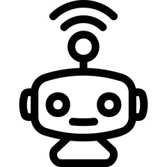 Simple vector icon wireless robot