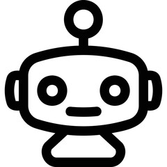 Simple vector icon robot