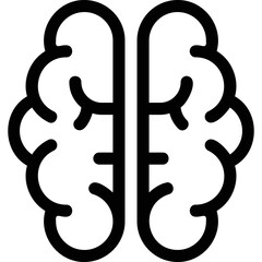 Simple vector icon human brain