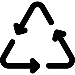 Simple vector icon recycling arrow