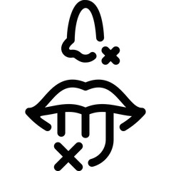 Simple vector icon odourless and tasteless