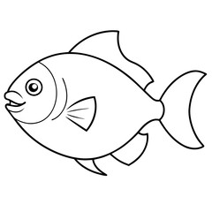Bold Piranha Vector Design Highlighting the Thrilling World of Freshwater Fish
